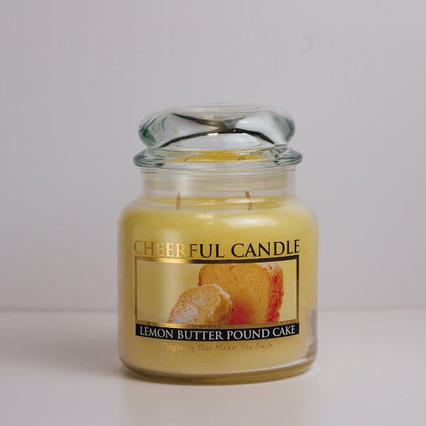 a cheerful giver Lemon Butter Pound Cake Scented Candle -16 oz Double Wick Cheerful Candle