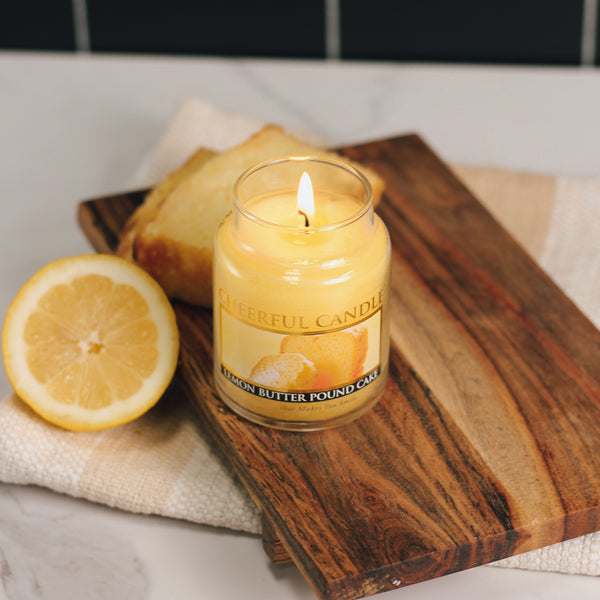A Cheerful Giver Lemon Butter Pound Cake Scented Candle - 6 Oz Single Wick Cheerful Candle