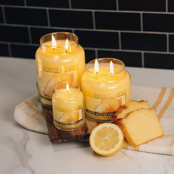 A Cheerful Giver Lemon Butter Pound Cake Scented Candle - 6 Oz Single Wick Cheerful Candle