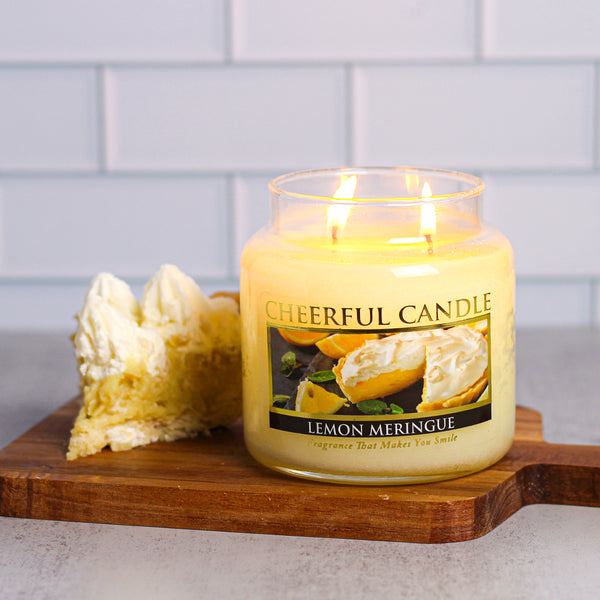 A Cheerful Giver Lemon Meringue Scented Candle -16 Oz Double Wick Cheerful Candle