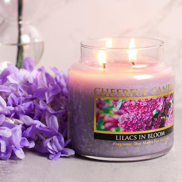 A Cheerful Giver Lilacs In Bloom Scented Candle -16 Oz Double Wick Cheerful Candle