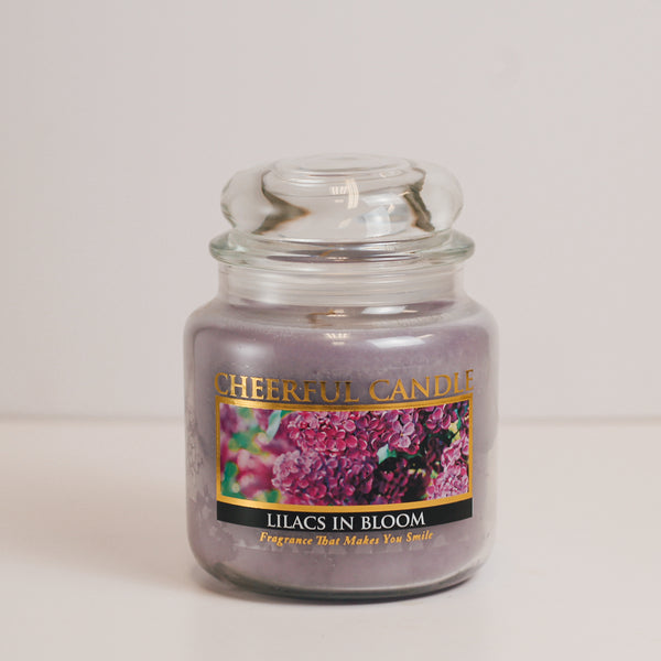 a cheerful giver Lilacs in Bloom Scented Candle -16 oz Double Wick Cheerful Candle