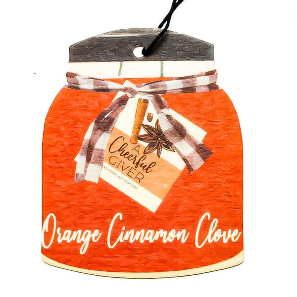 a cheerful giver Orange Cinnamon Clove - Car Air Freshener