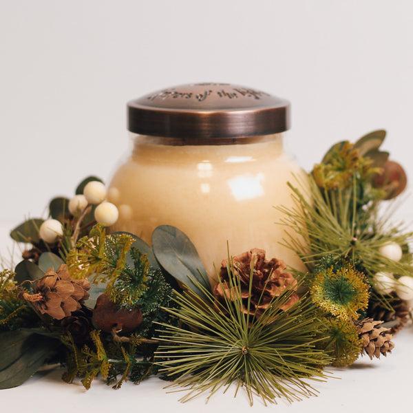 A Cheerful Giver Pearl & Earthy Eucalyptus - Candle Ring