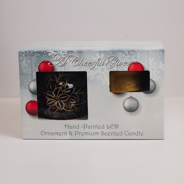 A Cheerful Giver Poinsettia Ornament & Christmas Cookie - Gift Set