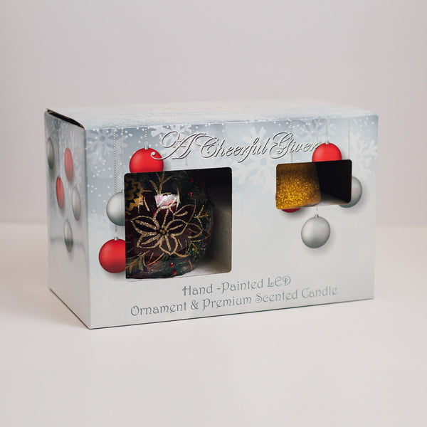 a cheerful giver Poinsettia Ornament & Christmas Cookie - Gift Set