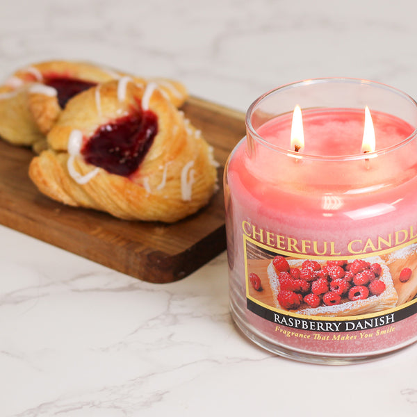 A Cheerful Giver Raspberry Danish - 16 Oz Cheerful Candle