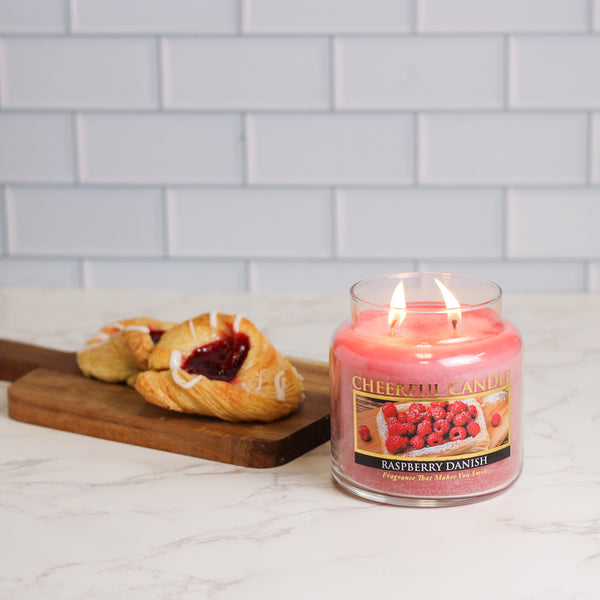 A Cheerful Giver Raspberry Danish - 16 Oz Cheerful Candle