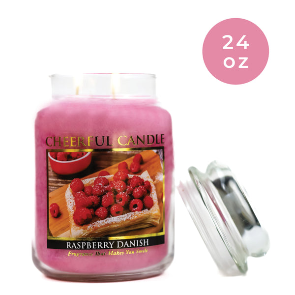 A Cheerful Giver Raspberry Danish - 24 Oz Cheerful Candle