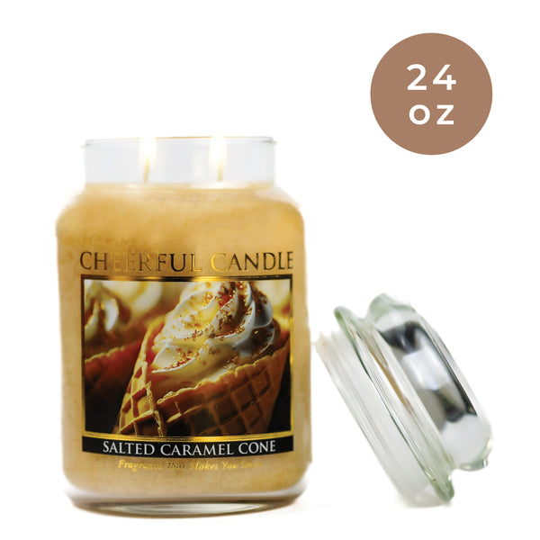 A Cheerful Giver Salted Caramel Cone - 24 Oz Cheerful Candle