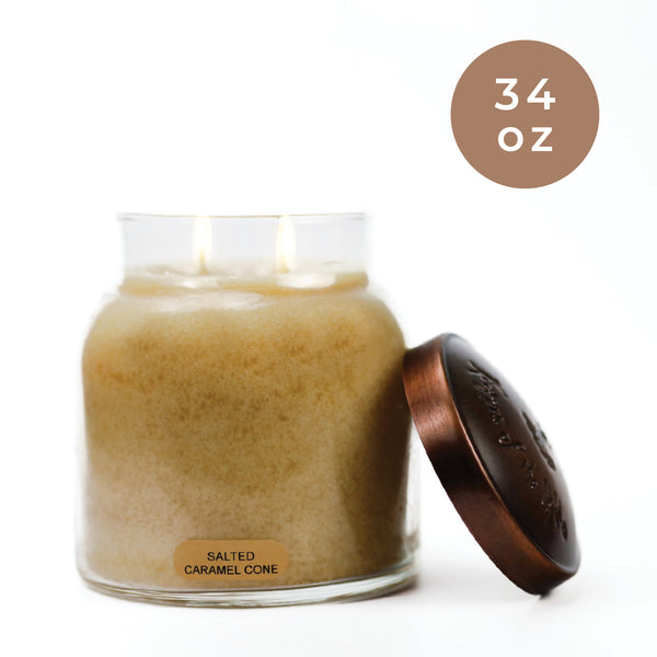 A Cheerful Giver Salted Caramel Cone - 34 Oz Papa Candle