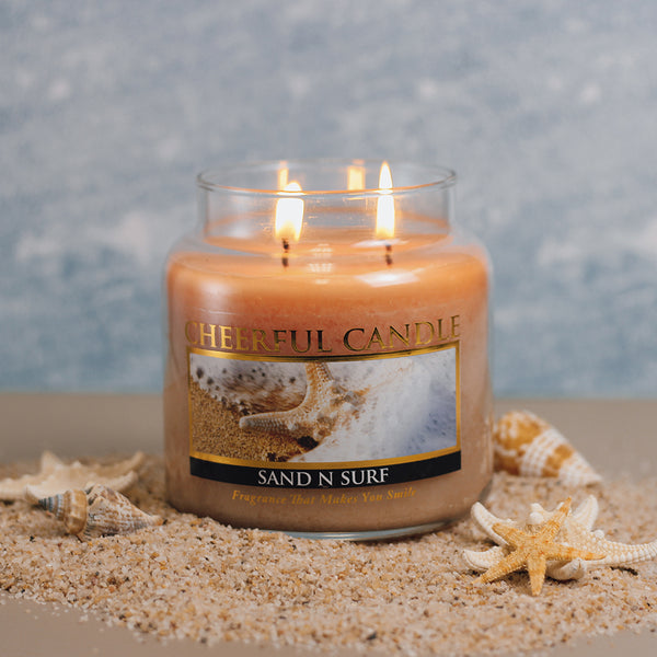 A Cheerful Giver Sand N Surf Scented Candle -16 Oz Double Wick Cheerful Candle