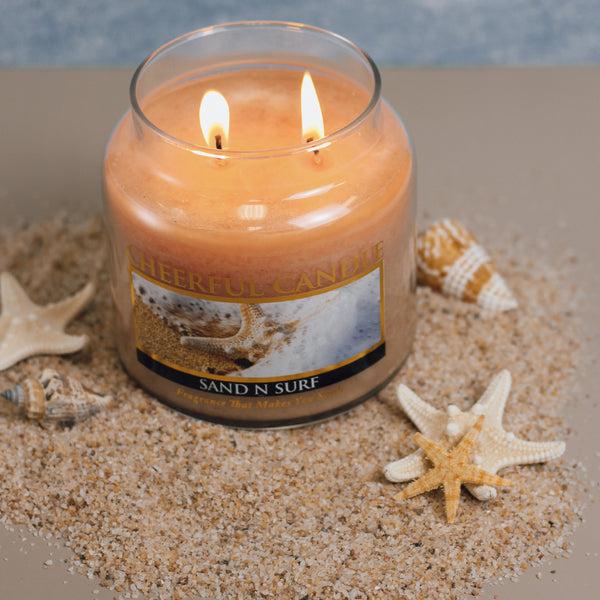 A Cheerful Giver Sand N Surf Scented Candle -16 Oz Double Wick Cheerful Candle