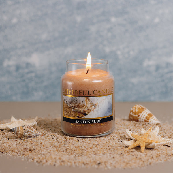 A Cheerful Giver Sand N Surf Scented Candle - 6 Oz Single Wick Cheerful Candle