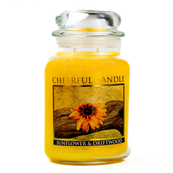 a cheerful giver Sunflower & Driftwood - 24 oz Cheerful Candle