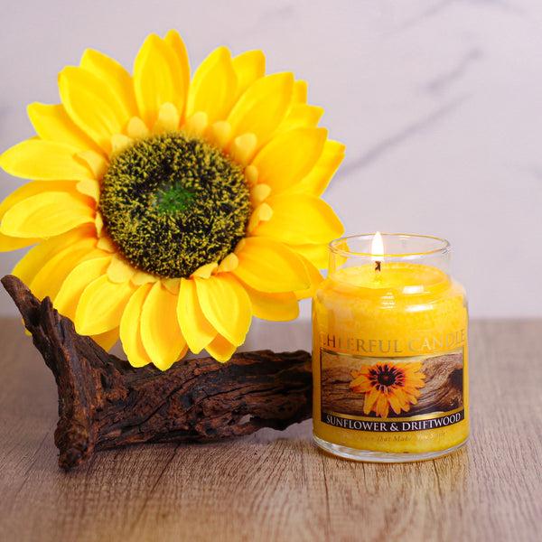 A Cheerful Giver Sunflower & Driftwood - 6 Oz Cheerful Candle