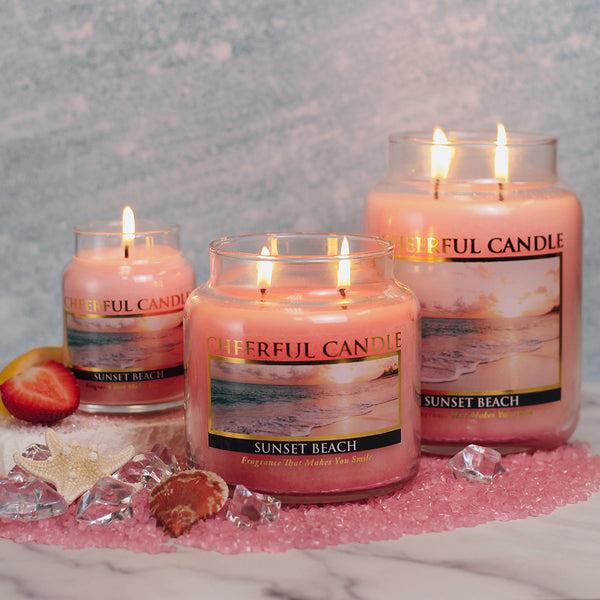 A Cheerful Giver Sunset Beach Scented Candle -16 Oz Double Wick Cheerful Candle