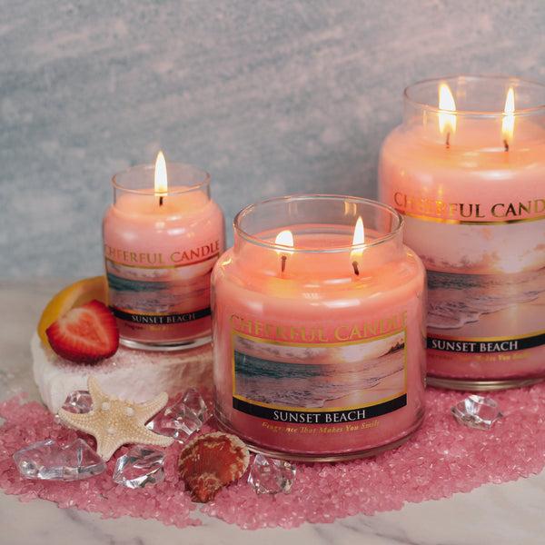 A Cheerful Giver Sunset Beach Scented Candle - 6 Oz Single Wick Cheerful Candle