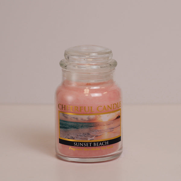 a cheerful giver Sunset Beach Scented Candle - 6 oz Single Wick Cheerful Candle