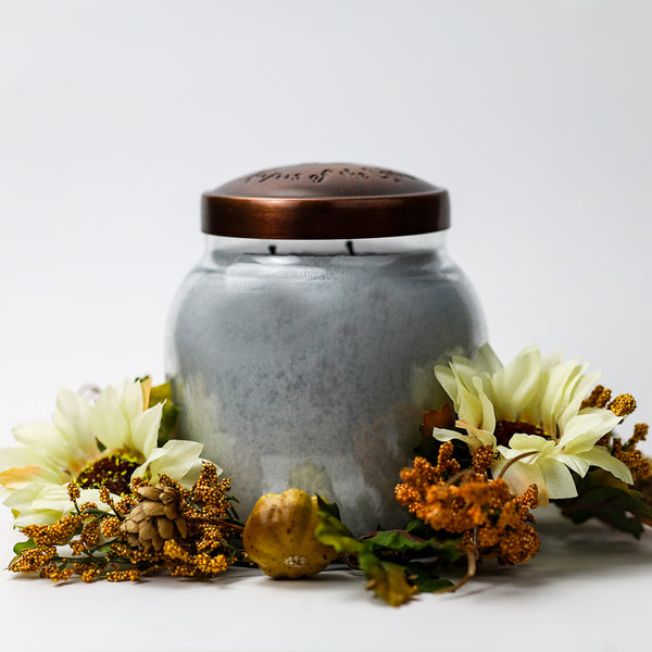 A Cheerful Giver White Sunflower & Pumpkin - Candle Ring