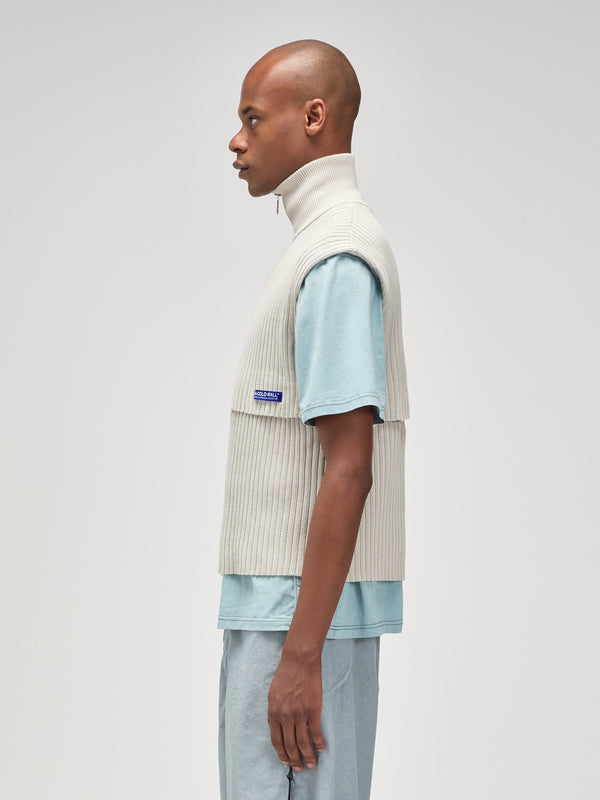 A Cold Wall Panel Knit Vest Bone Knitwear