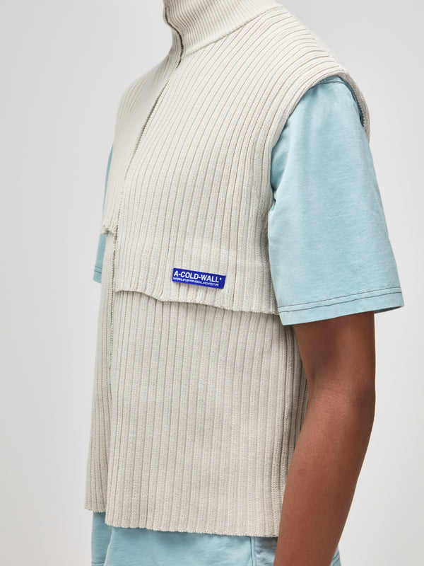 A Cold Wall Panel Knit Vest Bone Knitwear