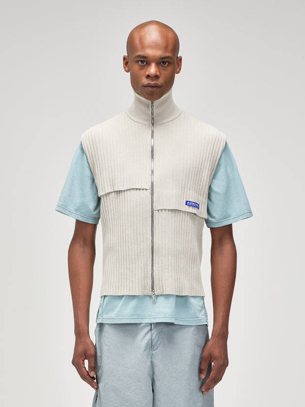 a cold wall Panel Knit Vest Bone Knitwear