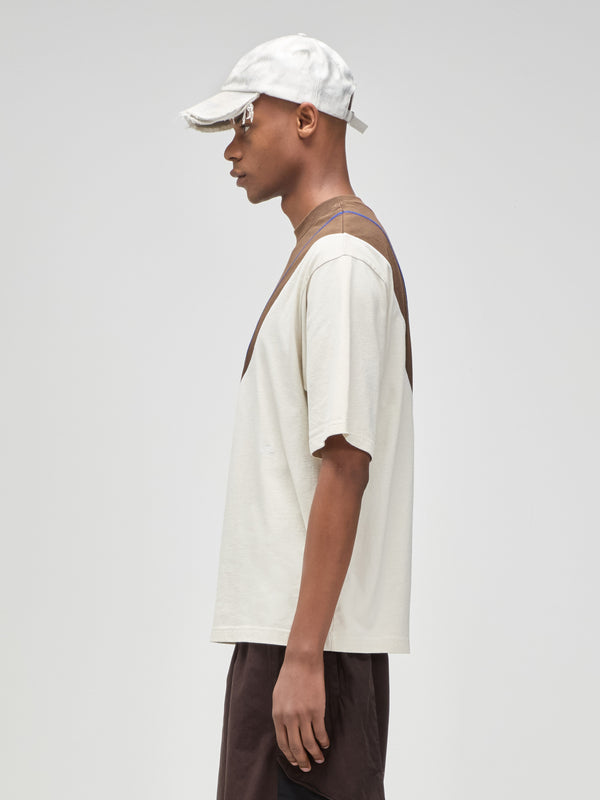 A Cold Wall Spliced T-Shirt Rust T-Shirts