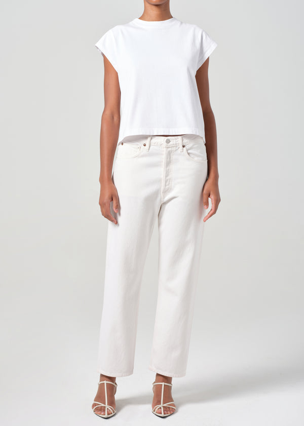 a gold e 90's Crop Mid Rise Straight Fortune Cookie