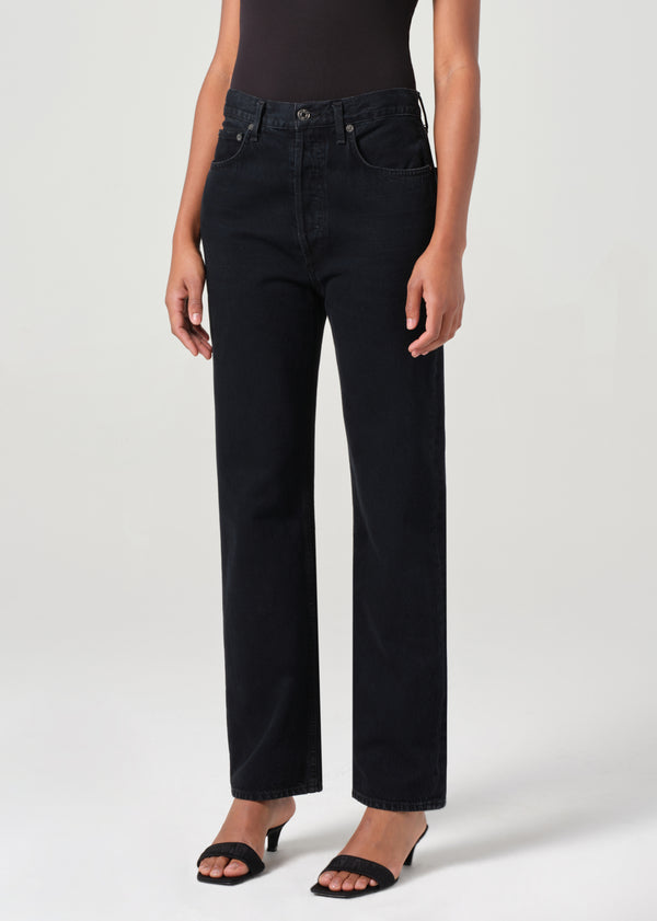 A Gold E 90's Pinch Waist High Rise Straight Crushed