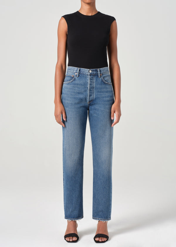 a gold e 90's Pinch Waist High Rise Straight Essence