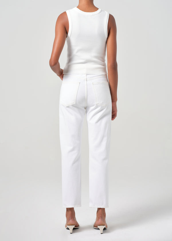 A Gold E 90's Pinch Waist Crop Marshmallow