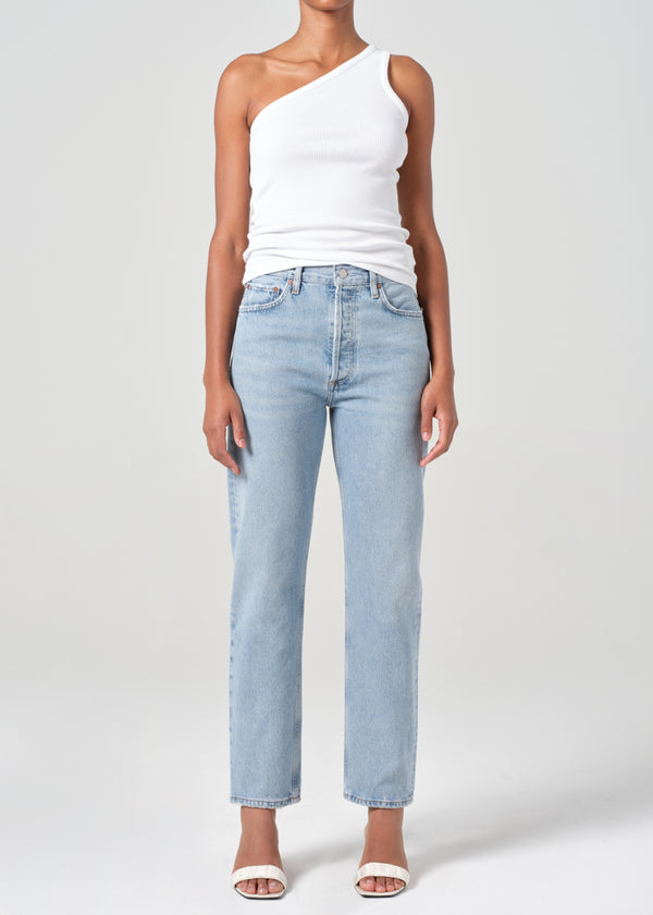 a gold e 90's Pinch Waist High Rise Straight Force