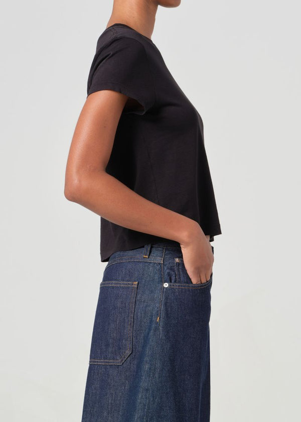 A Gold E Adine Shrunken Tee Black