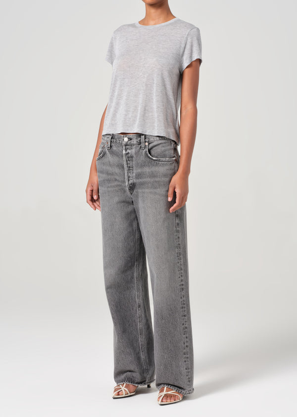 A Gold E Adine Shrunken Tee Grey Heather