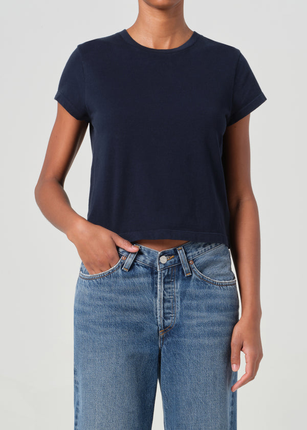 a gold e Adine Shrunken Tee Storm