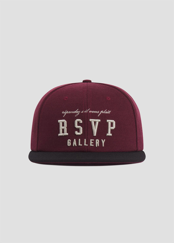 a gold e AGOLDE / RSVP Baseball Cap Maroon