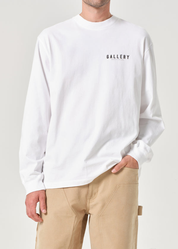 A Gold E AGOLDE / RSVP Gallery L/S Tee White / Black