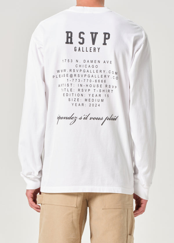 A Gold E AGOLDE / RSVP Gallery L/S Tee White / Black