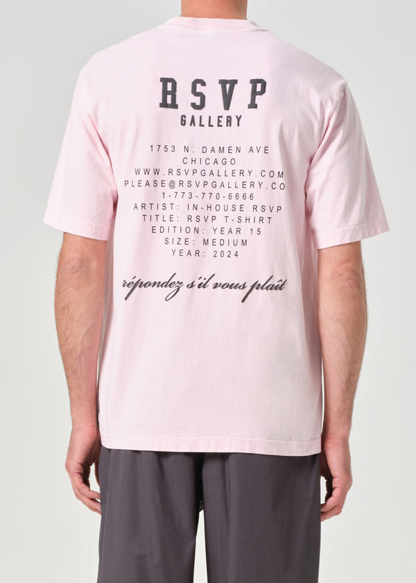 A Gold E AGOLDE / RSVP Gallery S/S Tee Pink / Black