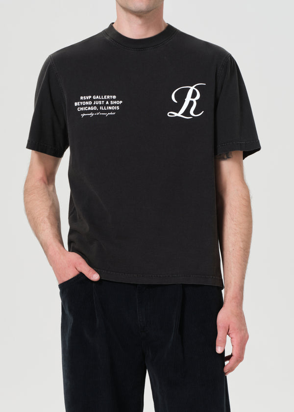 A Gold E Agolde / Rsvp Short Sleeve Mock Neck Logo