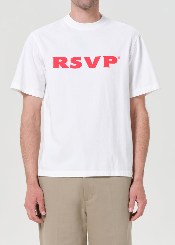 A Gold E Agolde / Rsvp Short Sleeve Mock Neck Text