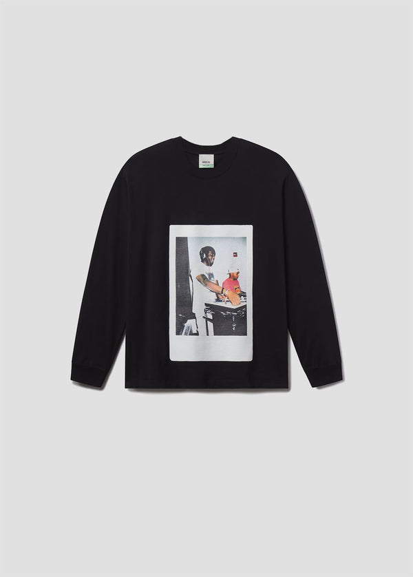 a gold e AGOLDE / RSVP Virgil L/S Tee Black