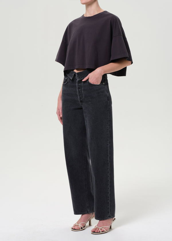 A Gold E Arli Oversized Cropped Tee Shade