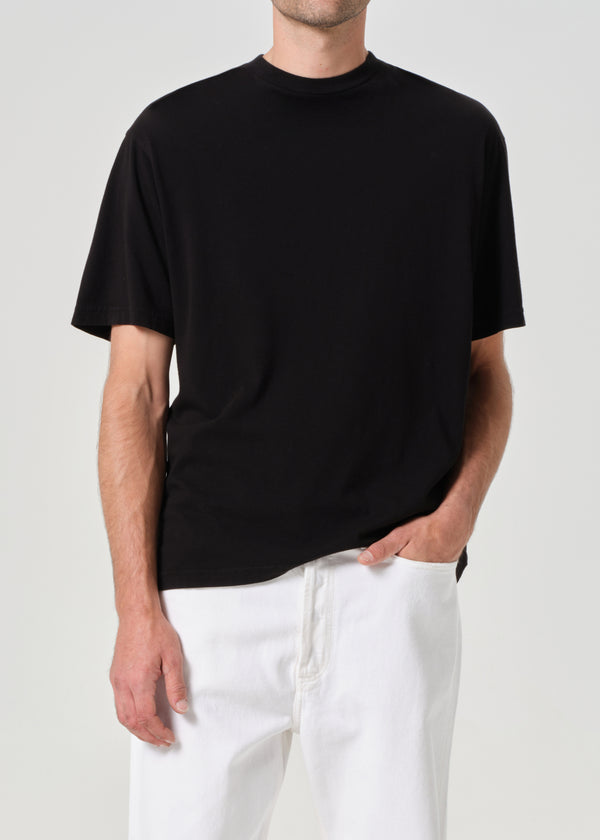 A Gold E Asha Mock Neck Tee Black