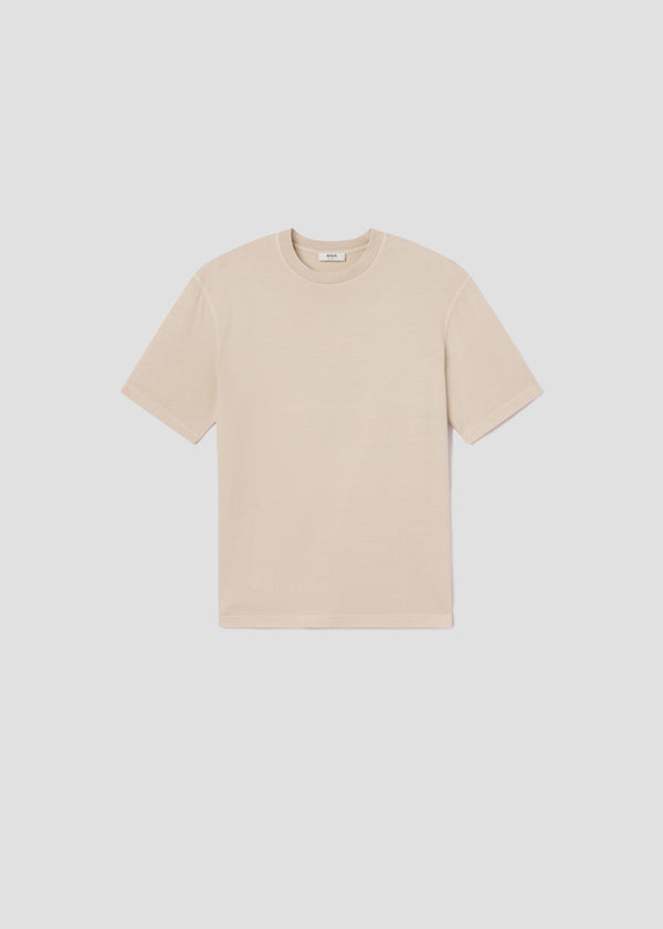 a gold e Asha Mock Neck Tee Brown Rice