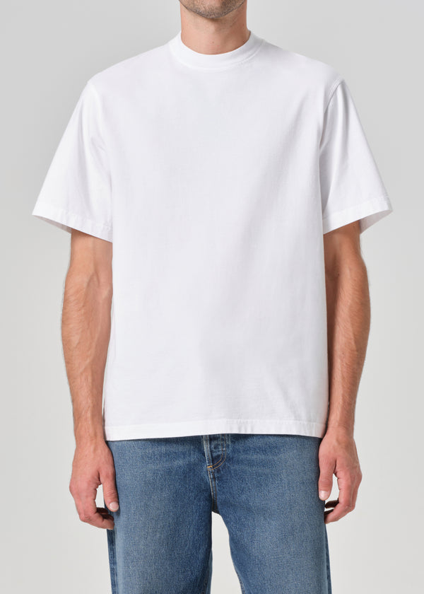 A Gold E Asha Mock Neck Tee White