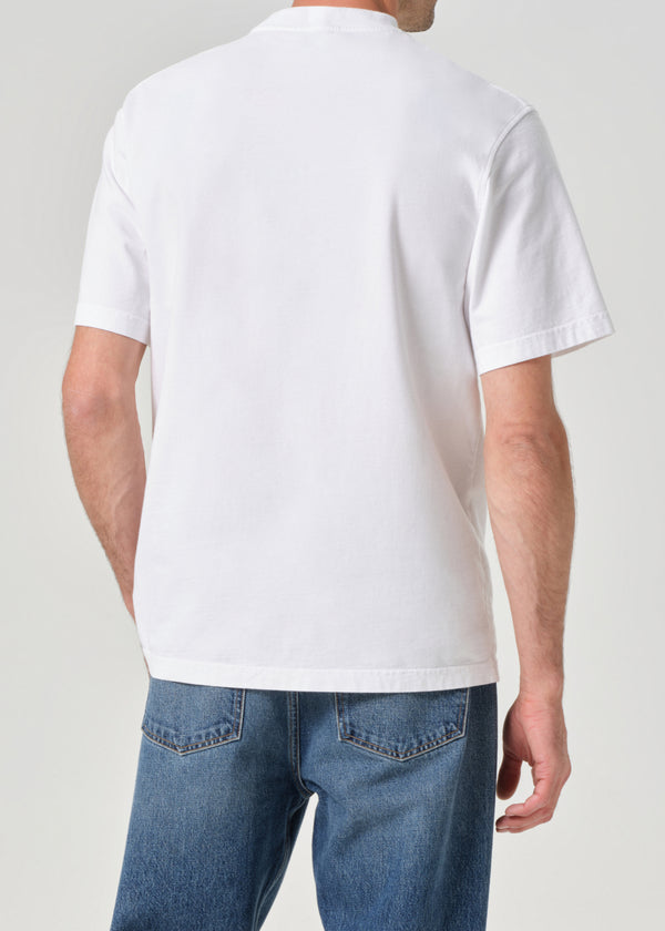 A Gold E Asha Mock Neck Tee White