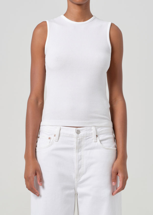 a gold e Binx Tank White