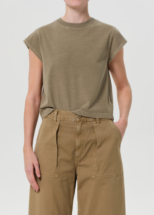 a gold e Bryce Cap Sleeve Tee